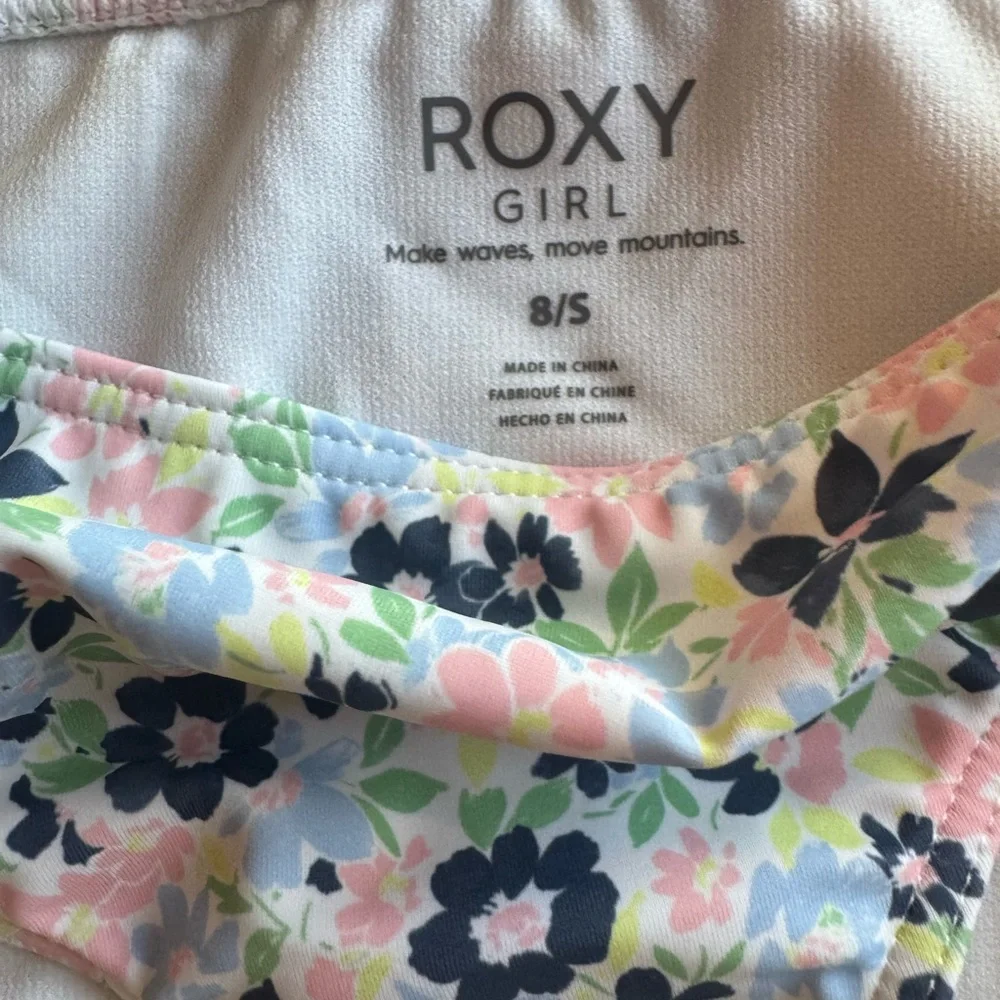 Roxy Girls' Dreamer Crop Top Long Sleeve Swim Set - 8 - Picture 4 of 4